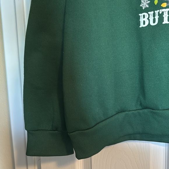 Shein women’s green Dead Inside But Jolly AF crew neck sweatshirt size XL - Picture 5 of 9